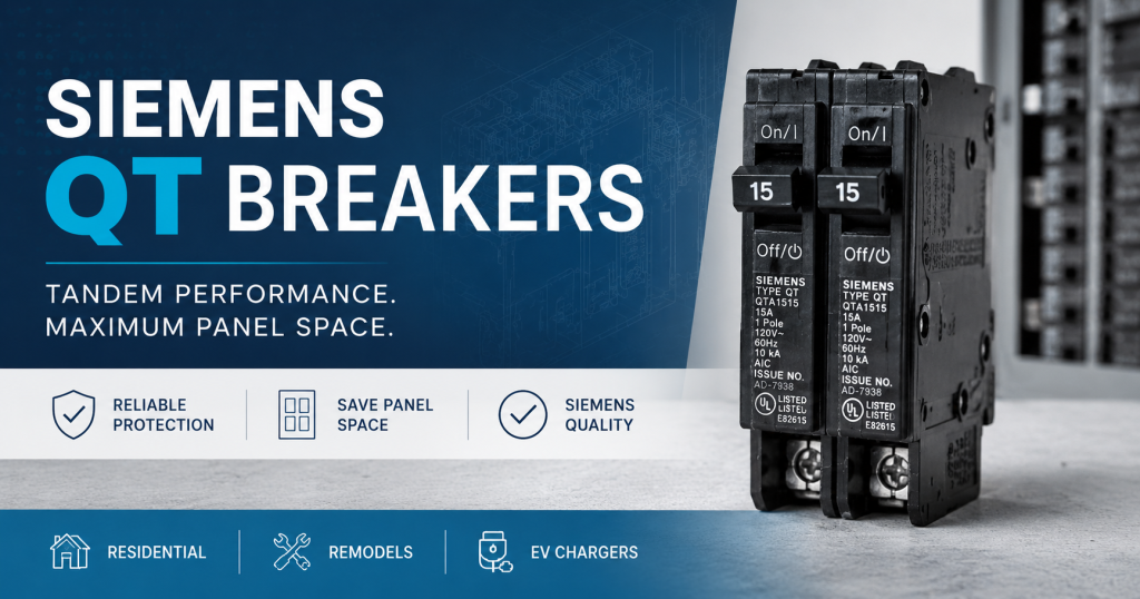 Siemens QT Tandem Breakers in load center